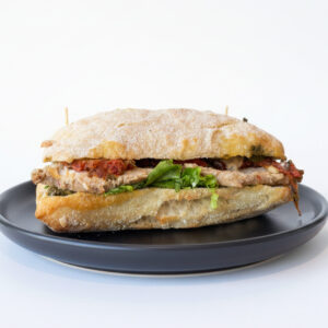 Ciabatta Sandwich with Pesto Chicken